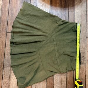 Nomad Hemp Wear organic cotton Olive Green stretch skirt